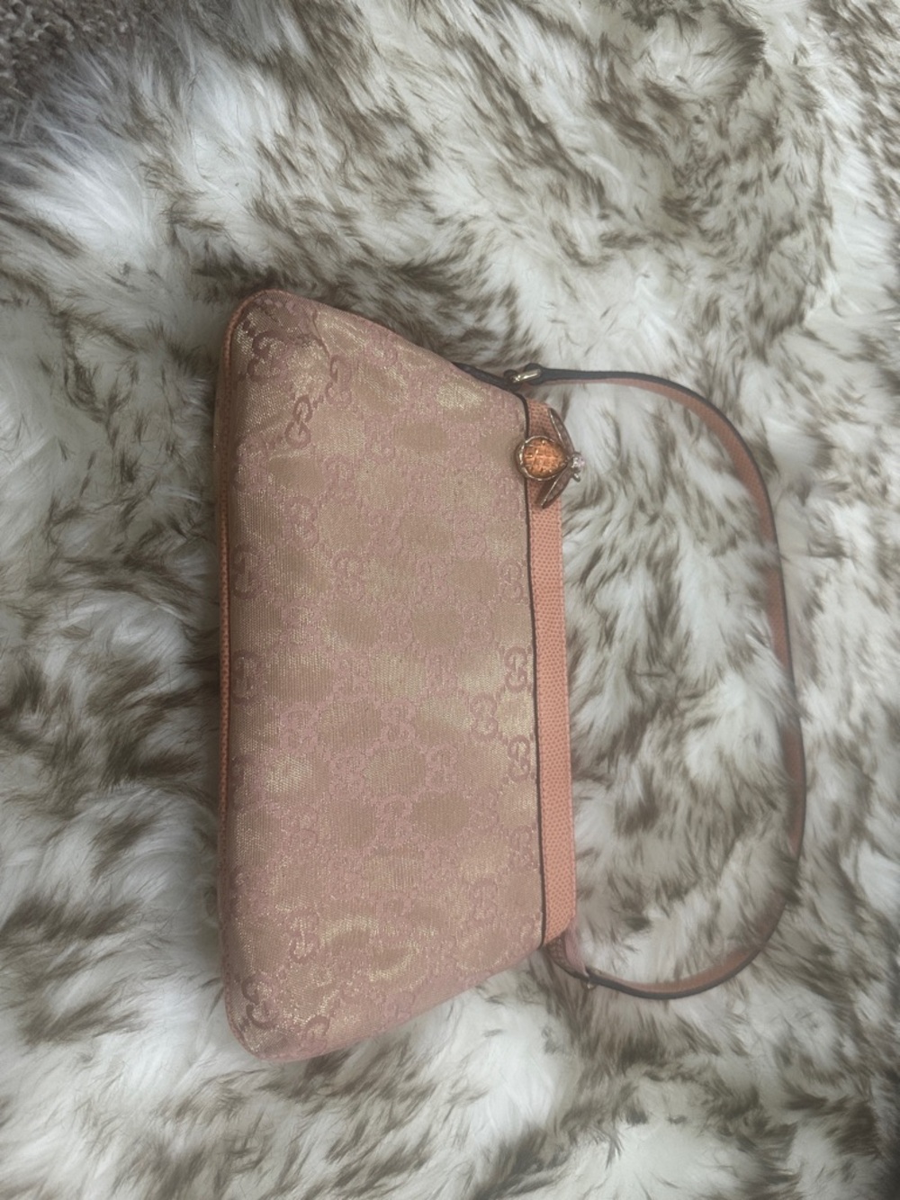 Gucci Soft Pink Monogram Shoulder Bag